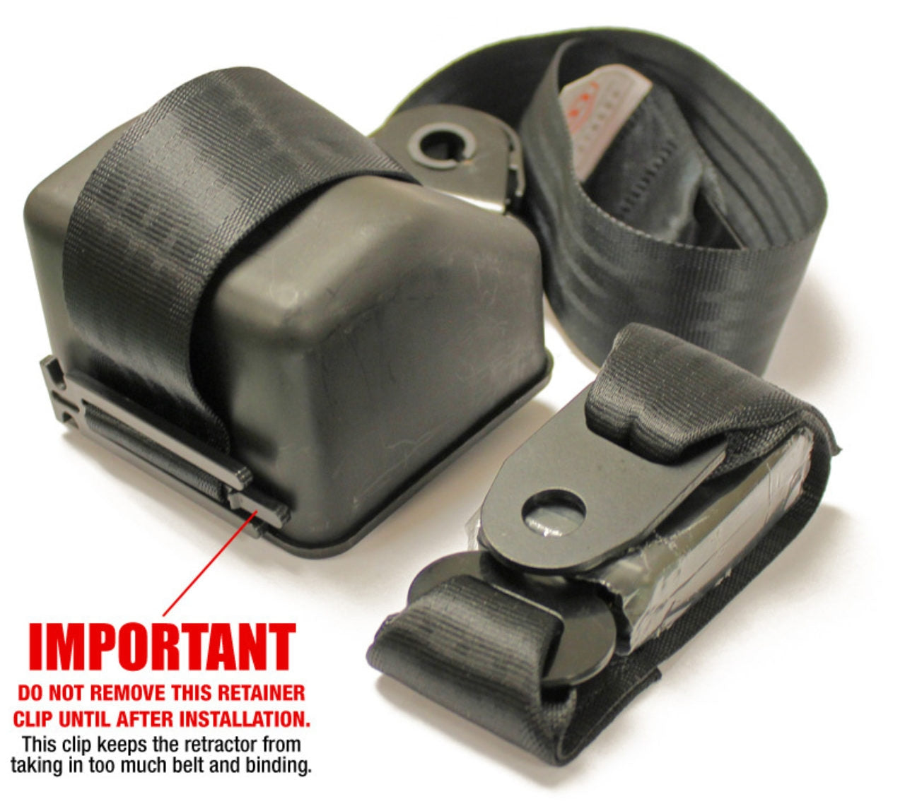 14786 : Retractable Seatbelt w/o Sleeve (sub for part# 8778 /Sleeve is part# 8375)