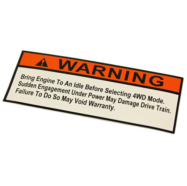 Part# 2-60161 Decal