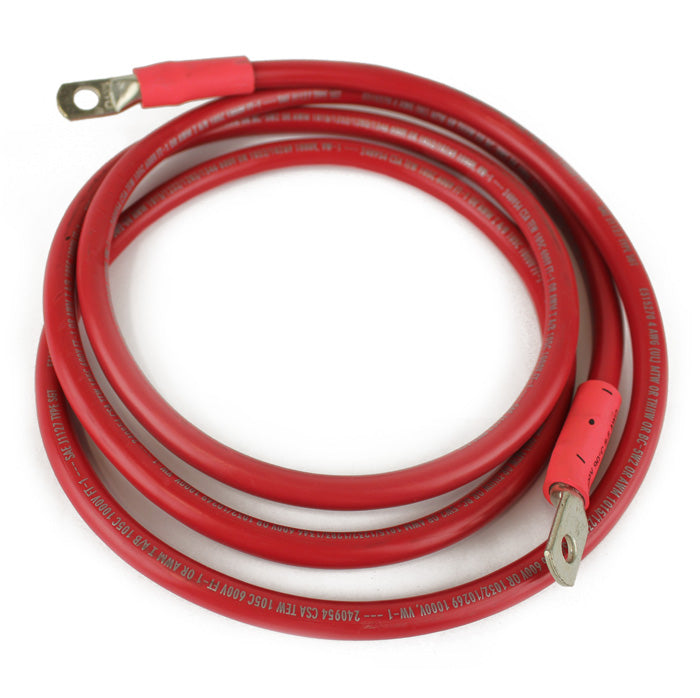 2-70074 : Fil, rouge 4 AWG avec cosses de 5/16 po à 1/4 po - 70 po