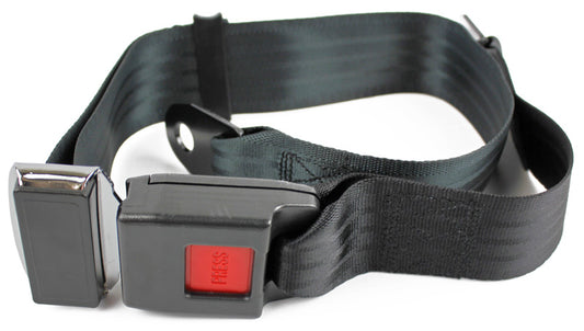 8850 : Lap Belt 1 12x36 W12 Blk Sleeve