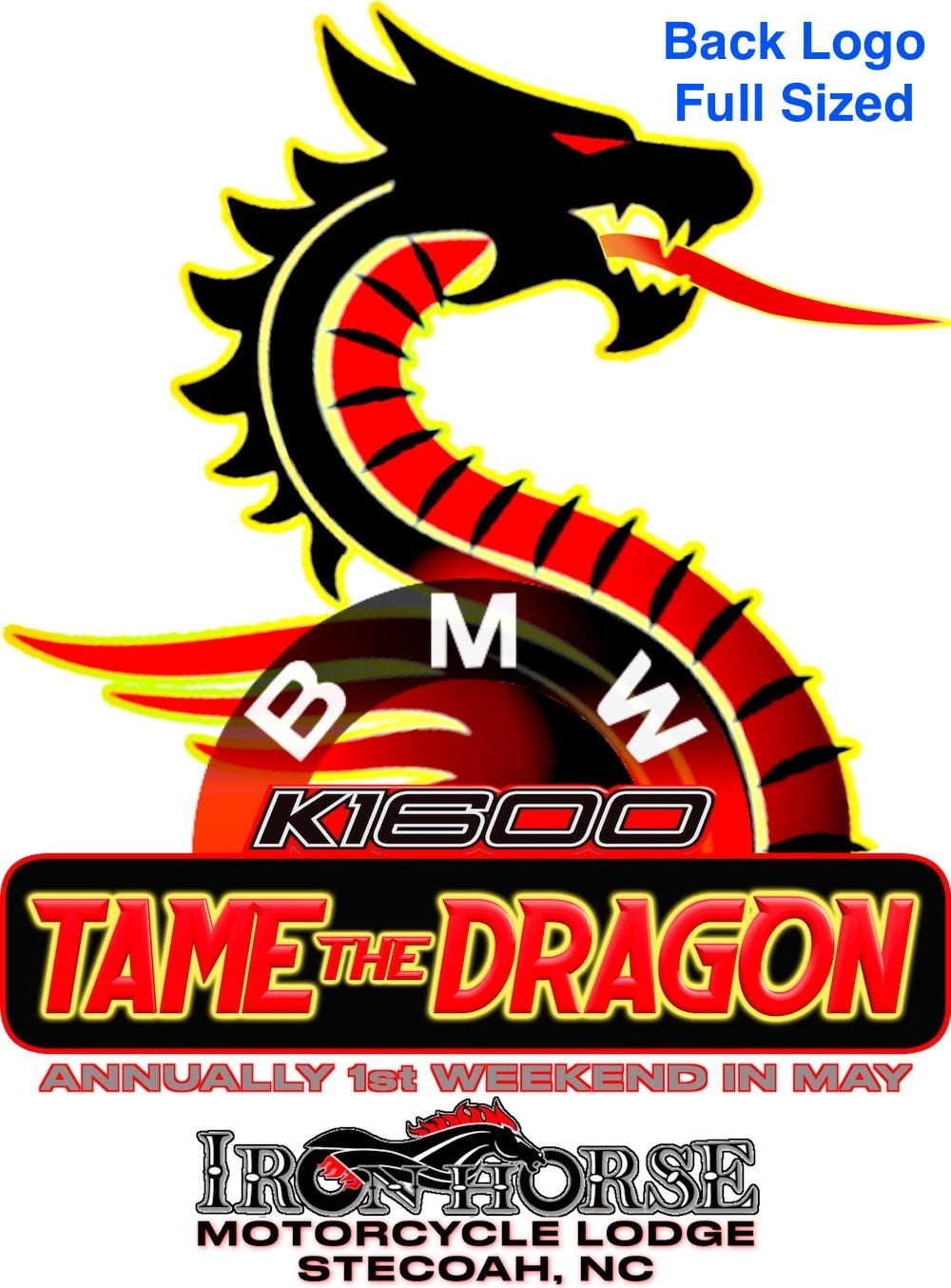 Tame the Dragon Base Long Sleeve T-Shirt (BACK DESIGN)