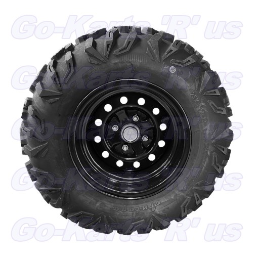 16949 : ASM, ATW-042 25 X 10.00 - 12 TIRE / WHEEL REAR - GBLK