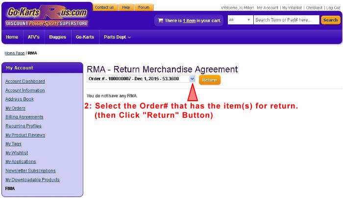 Go-Karts 'R' us RMA Step 2