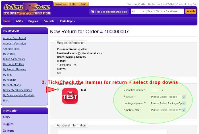 Go-Karts 'R' us RMA Step 3